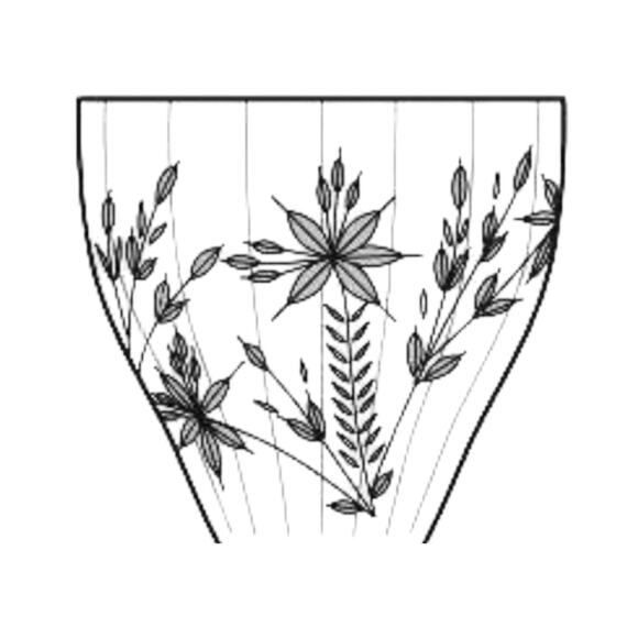 1950s Marion Glass 5 Etched Flower Optic Cocktail Liquor Glasses 5.25” 4oz C-365 - Picture 5 of 9